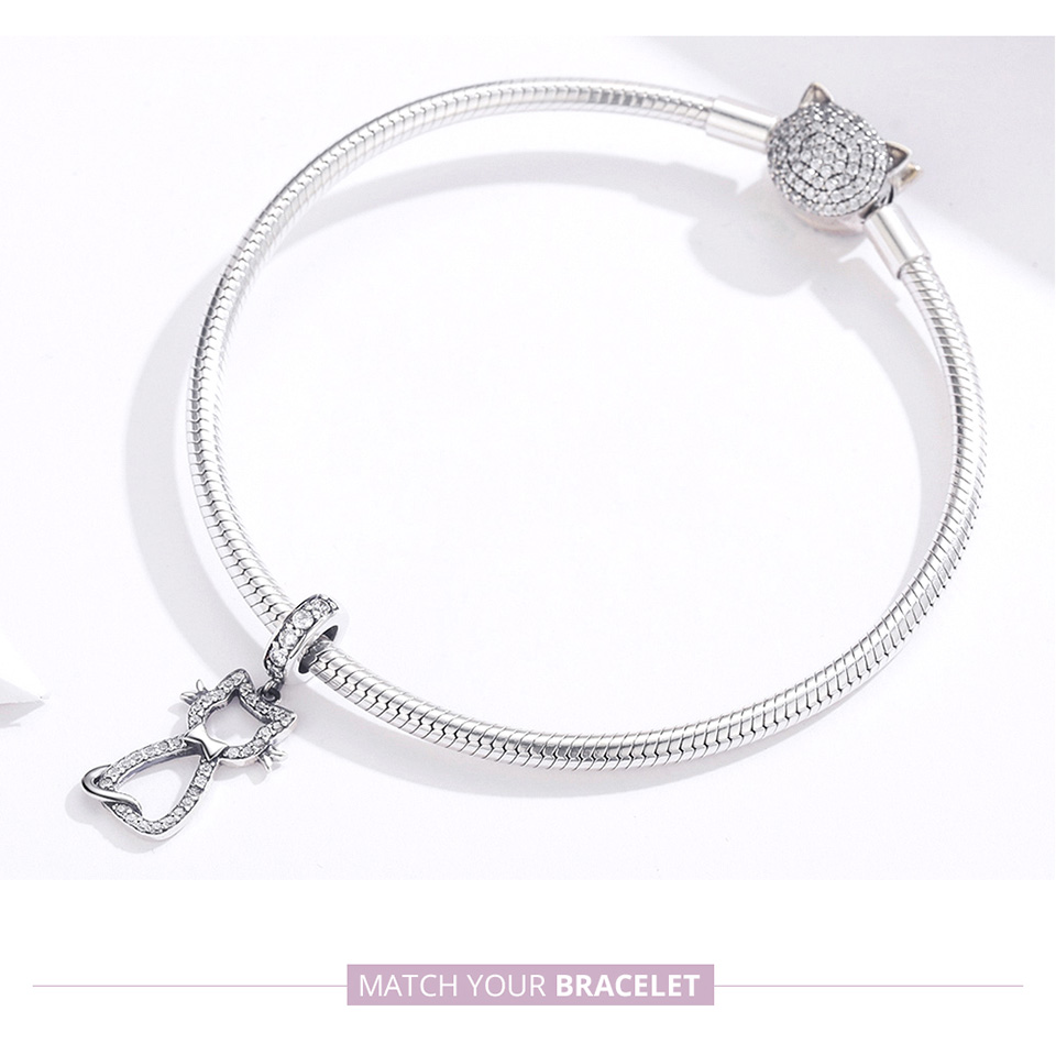 Pandora Style Lieve kat Hangende Bedel - SCC1162