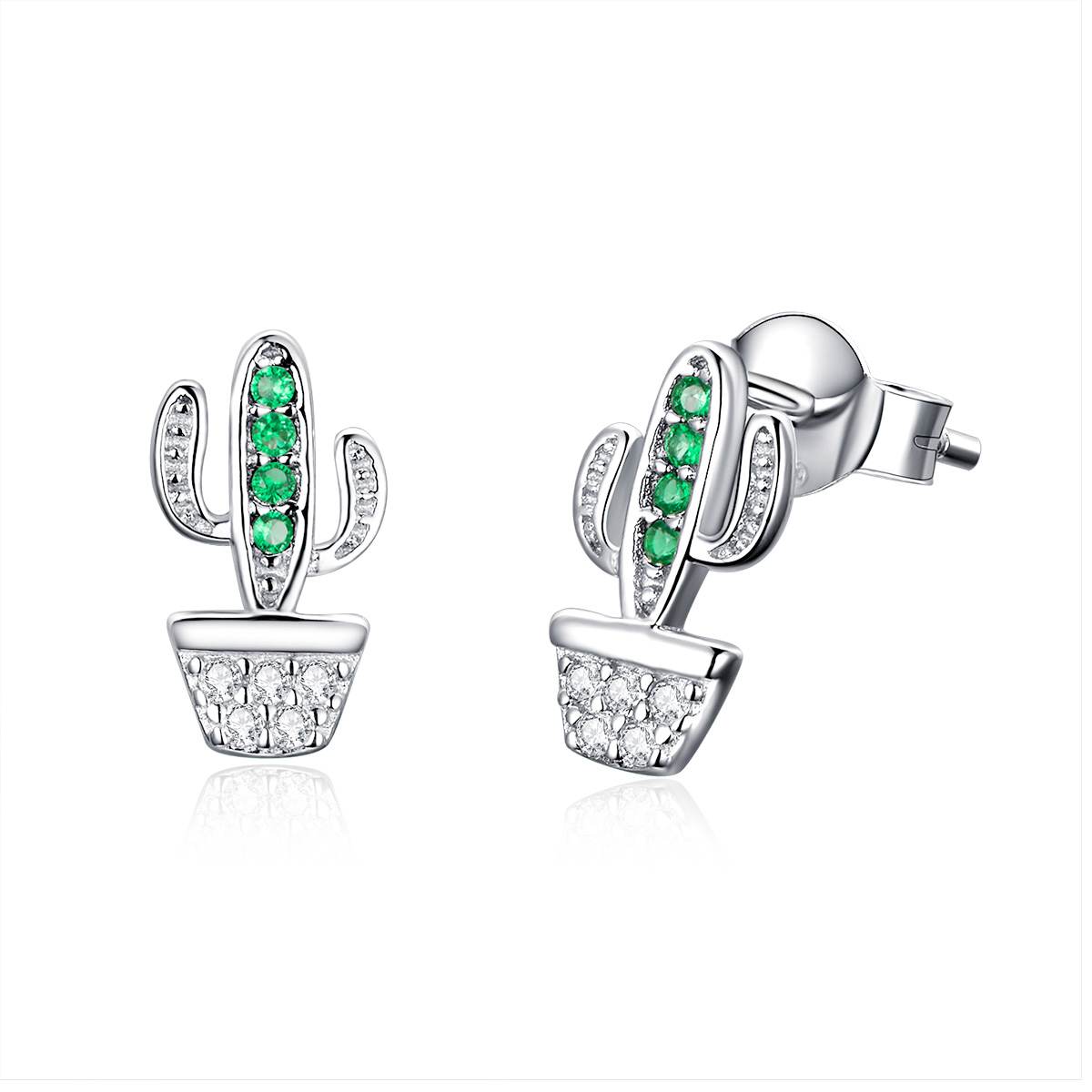 Pandora Style Cactus Oorknopjes - SCE522