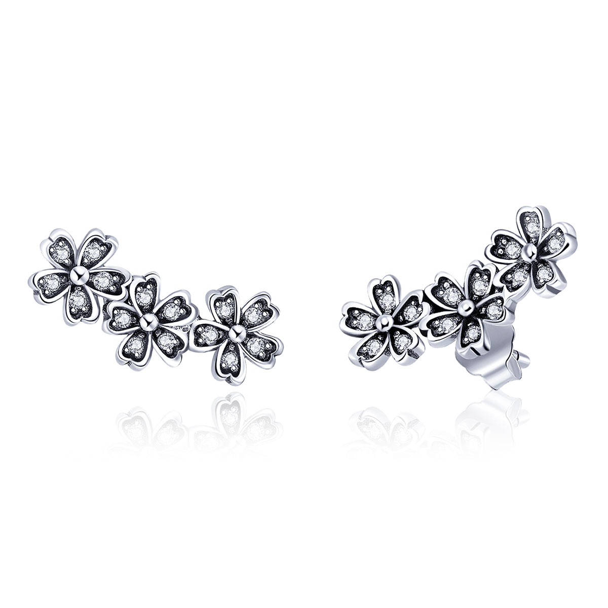 Pandora Style Gecontracteerde Daisy Oorknopjes - SCE419