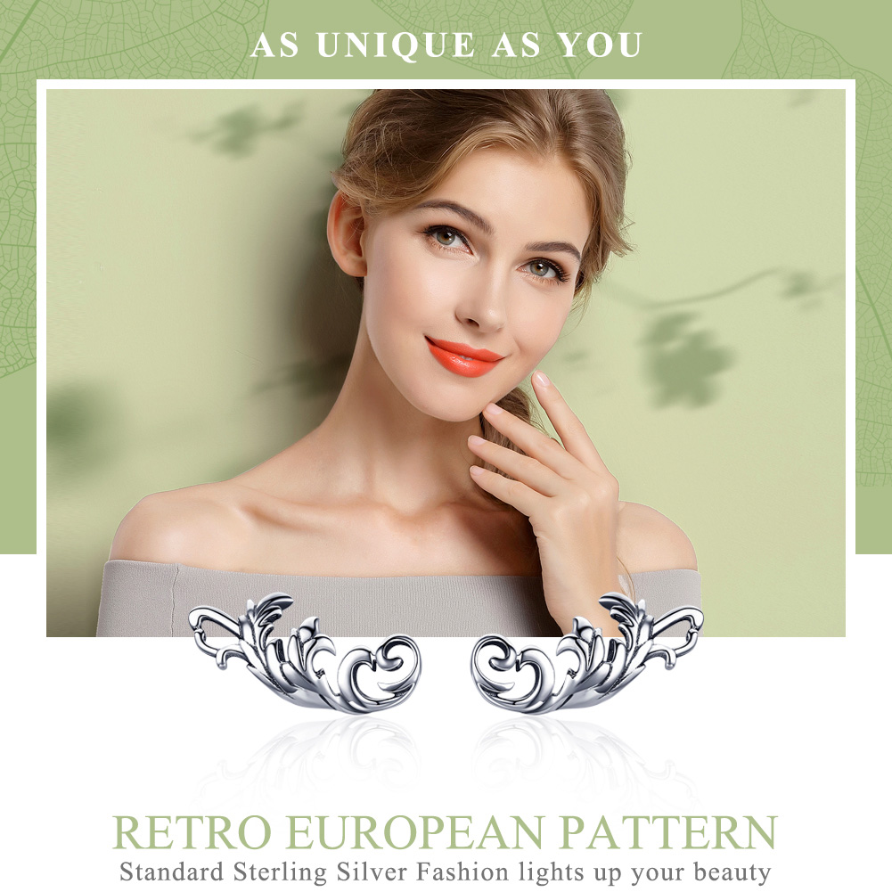 Pandora Style Retro Europese bloem Oorknopjes - SCE580