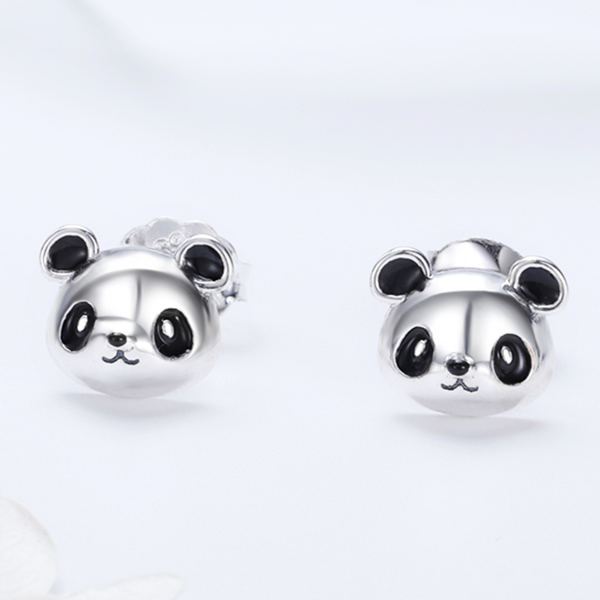 Pandora Style Schattige Panda Oorknopjes - SCE386