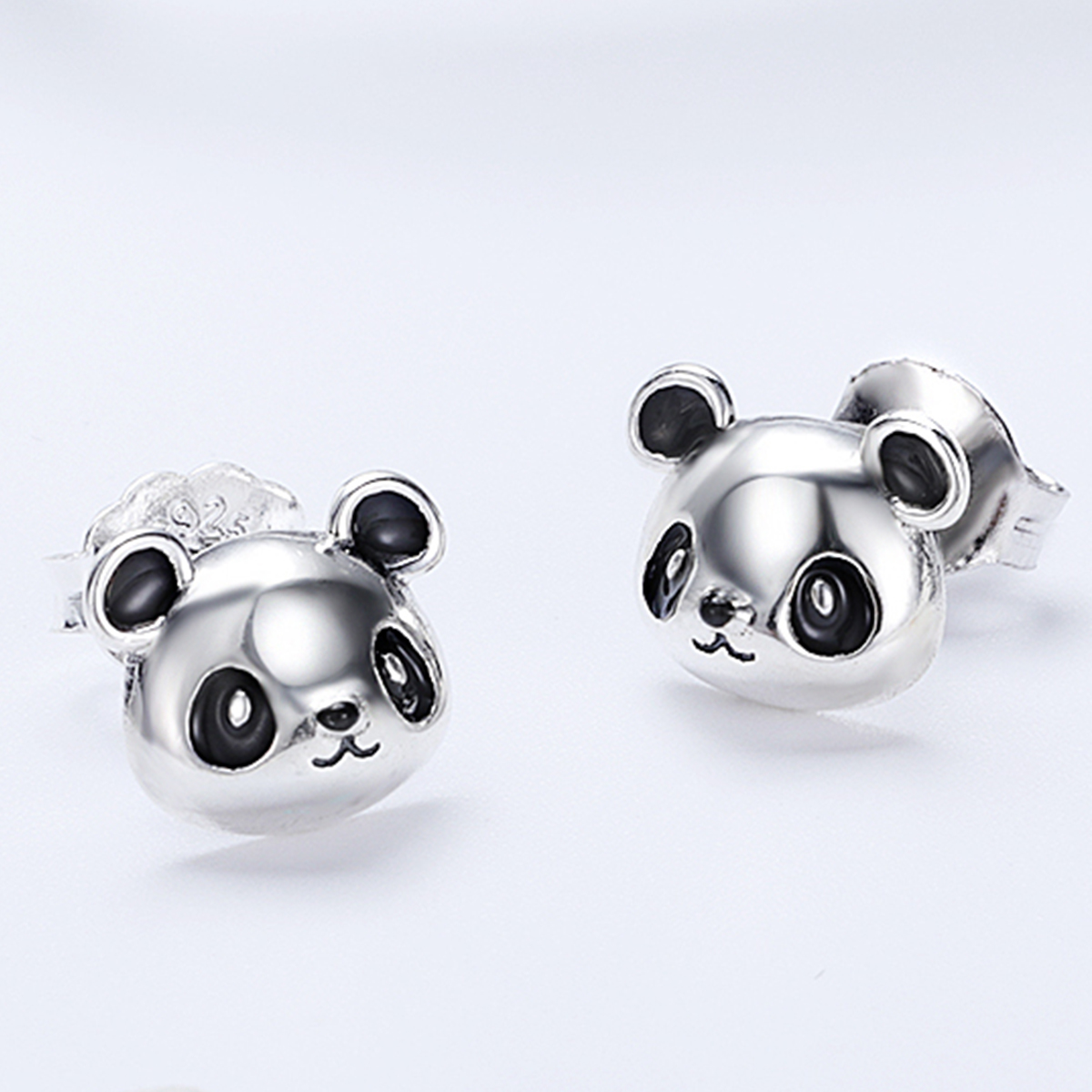 Pandora Style Schattige Panda Oorknopjes - SCE386