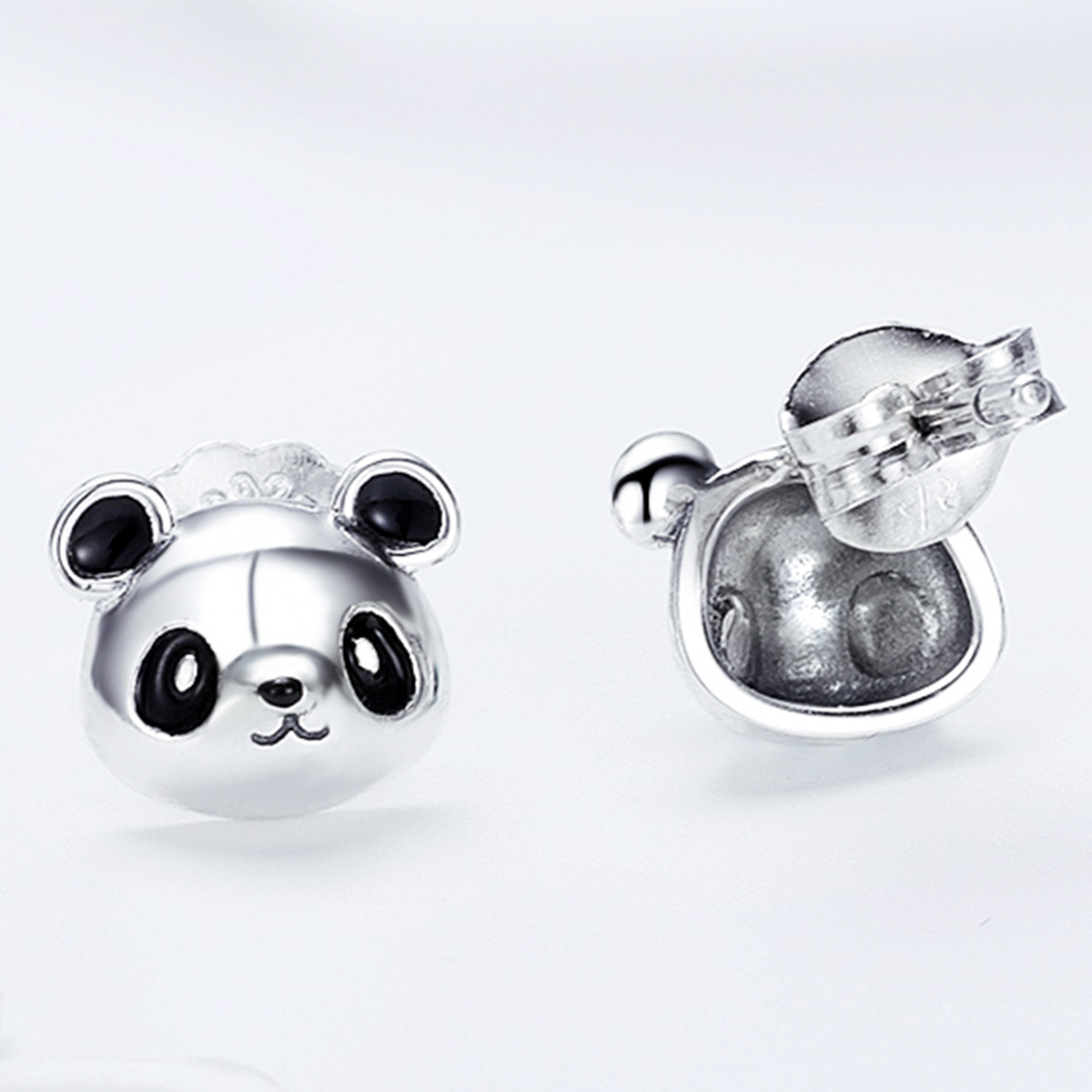 Pandora Style Schattige Panda Oorknopjes - SCE386