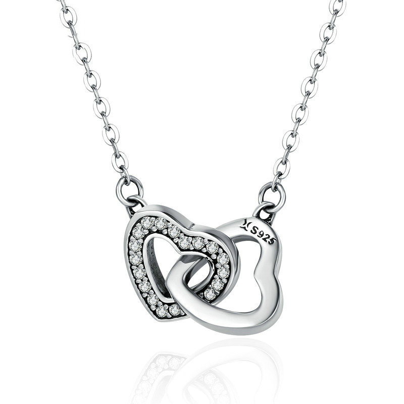 Pandora Style Hart en ziel Chain Ketting - SCN181