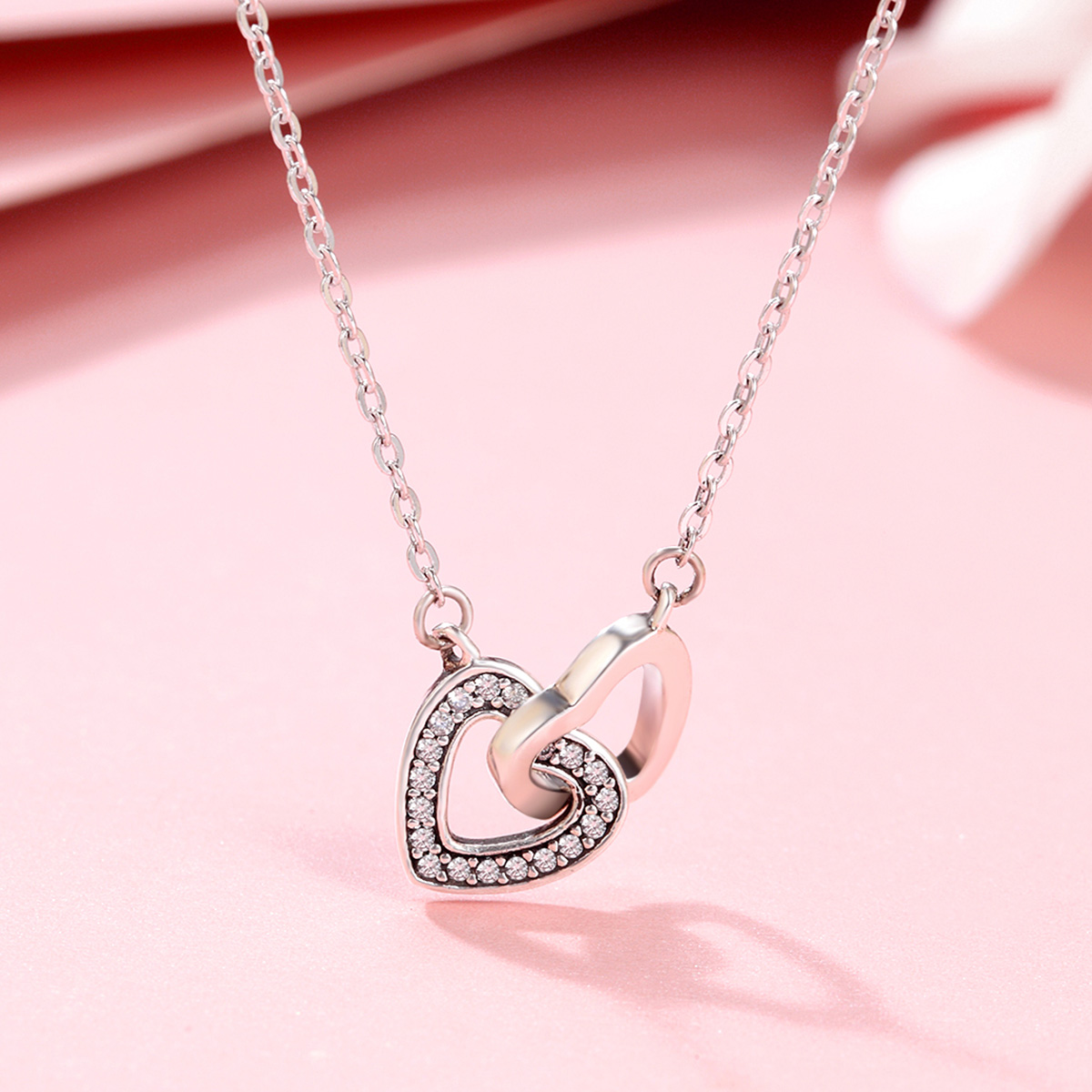 Pandora Style Hart en ziel Chain Ketting - SCN181