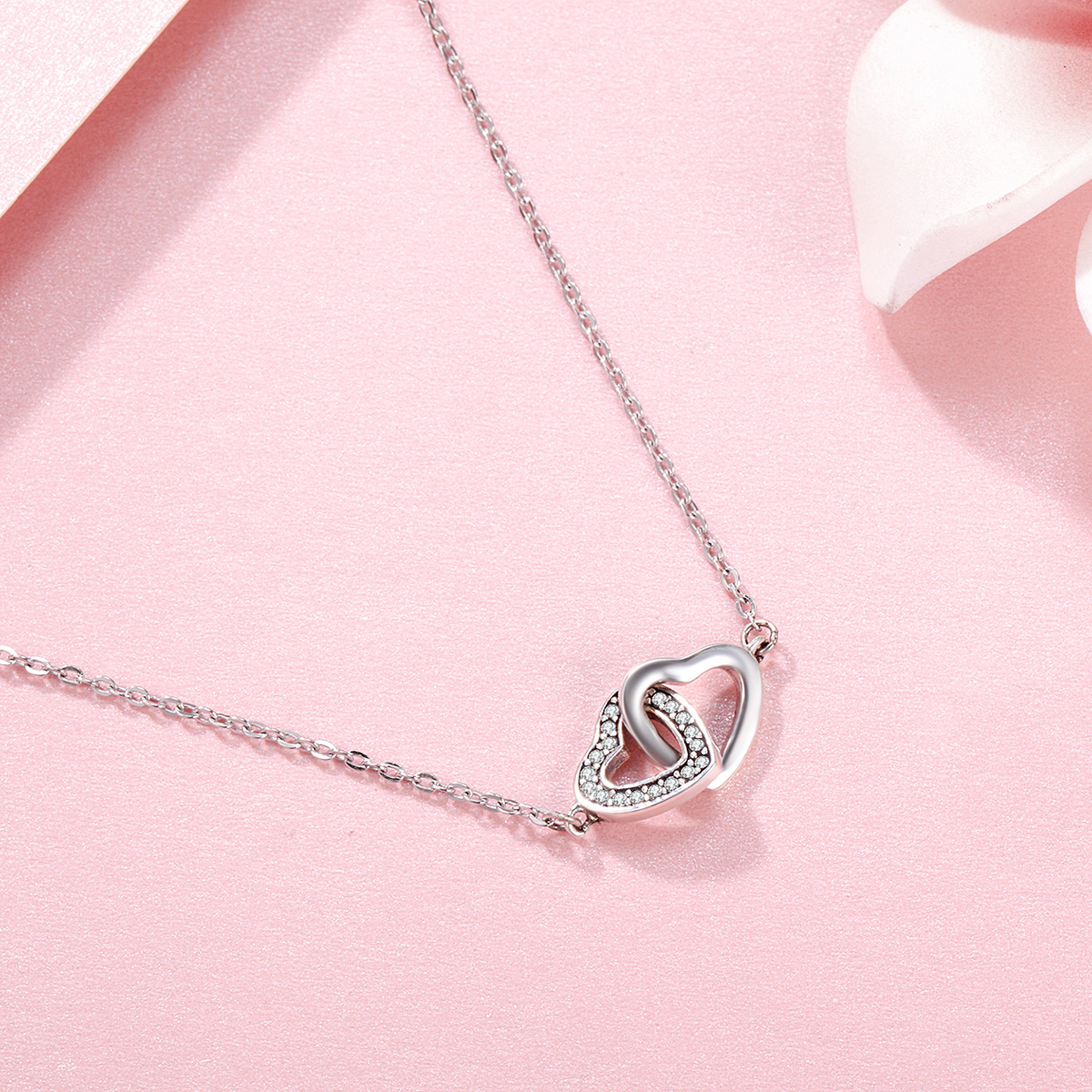 Pandora Style Hart en ziel Chain Ketting - SCN181