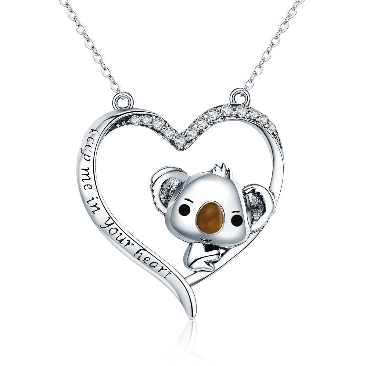 Pandora Style Hou me in je hart Chain Ketting - SCN256