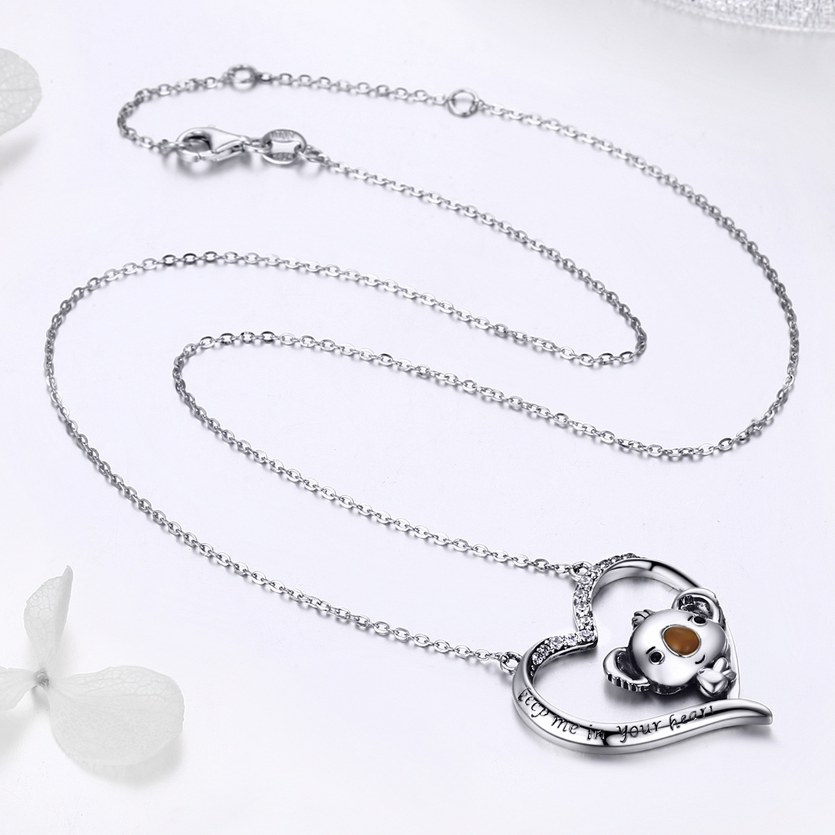 Pandora Style Hou me in je hart Chain Ketting - SCN256