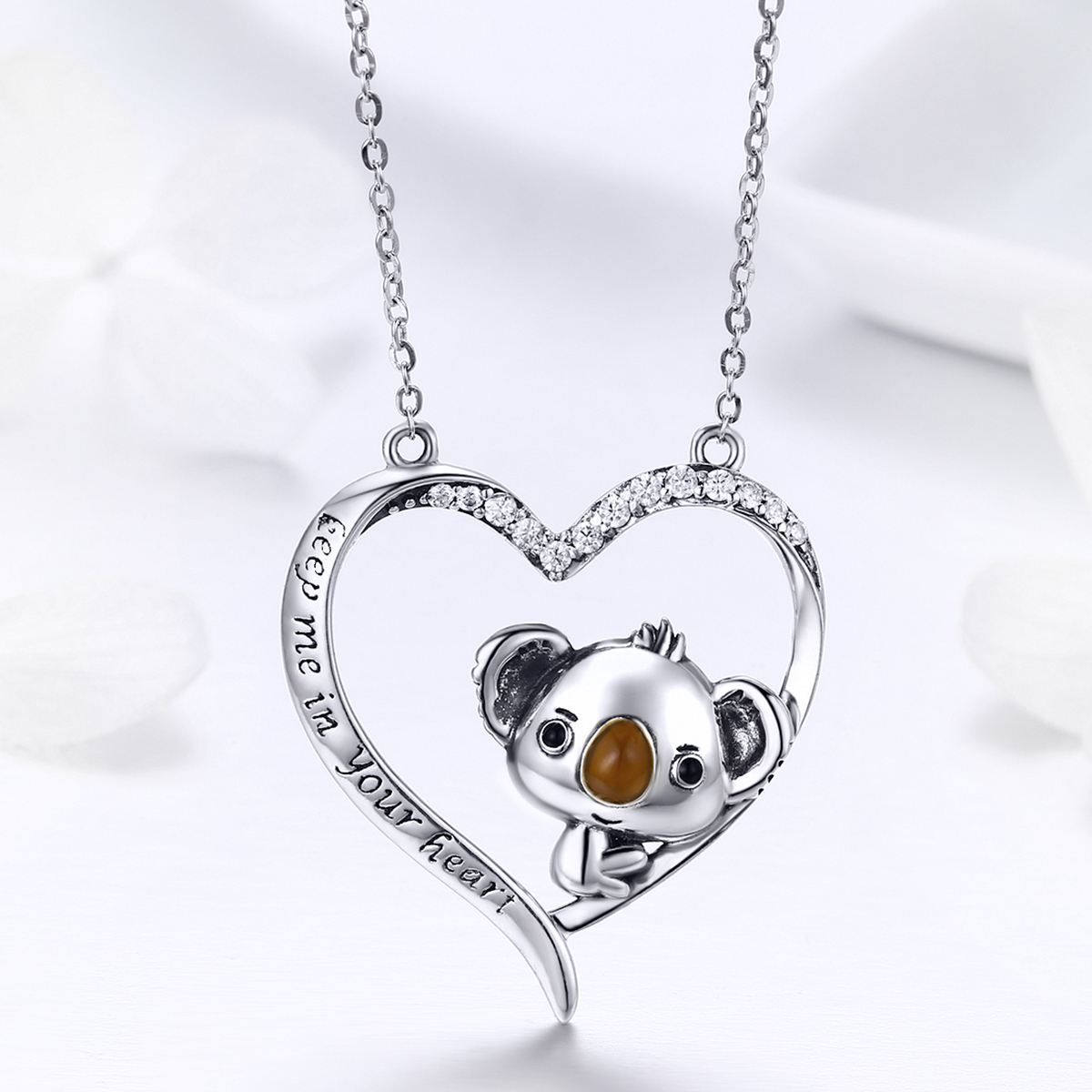 Pandora Style Hou me in je hart Chain Ketting - SCN256