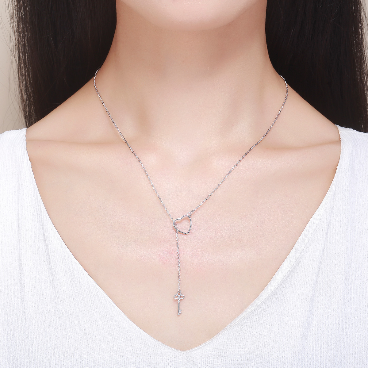 Pandora Style Open je hart Chain Ketting - SCN107