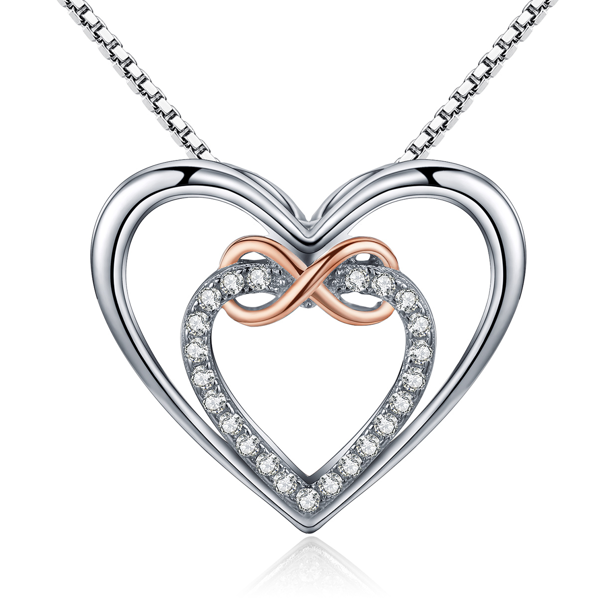 Pandora Style Prachtig hart Chain Ketting - SCN121