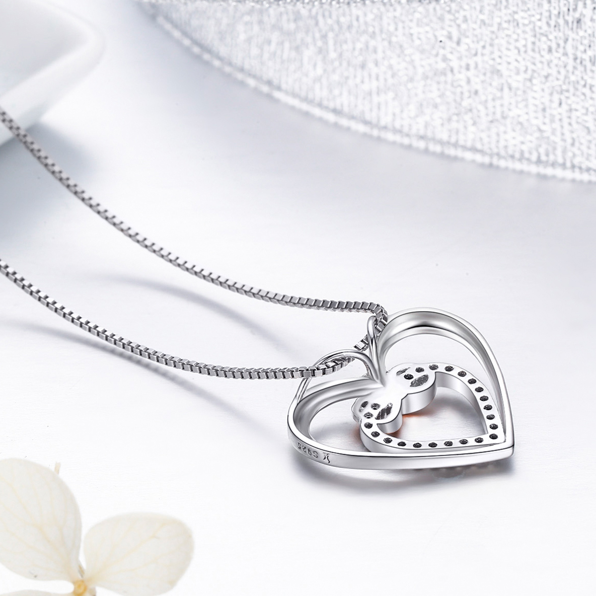 Pandora Style Prachtig hart Chain Ketting - SCN121