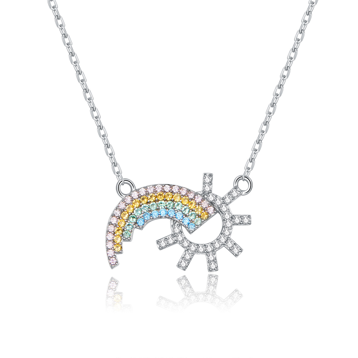 Pandora Style Regenboog Chain Ketting - SCN366