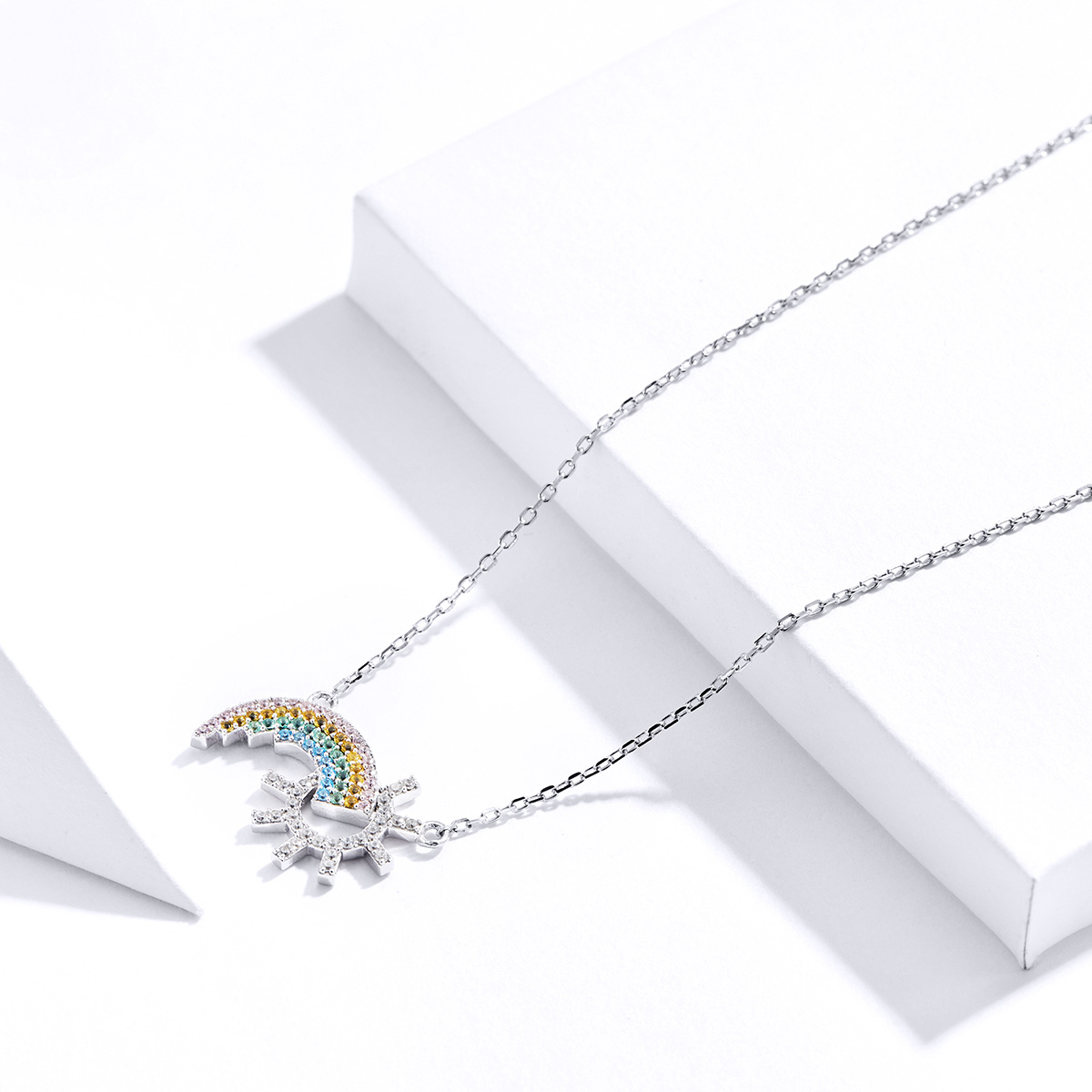 Pandora Style Regenboog Chain Ketting - SCN366