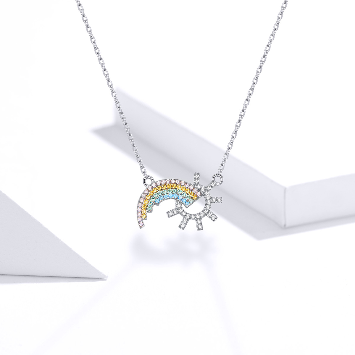 Pandora Style Regenboog Chain Ketting - SCN366