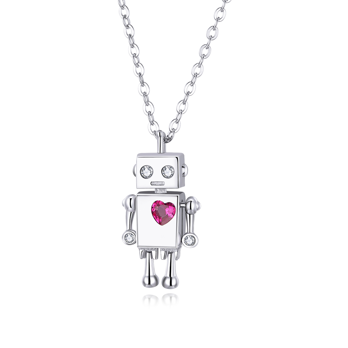 Pandora Style Robot van de liefde Chain Ketting - SCN388