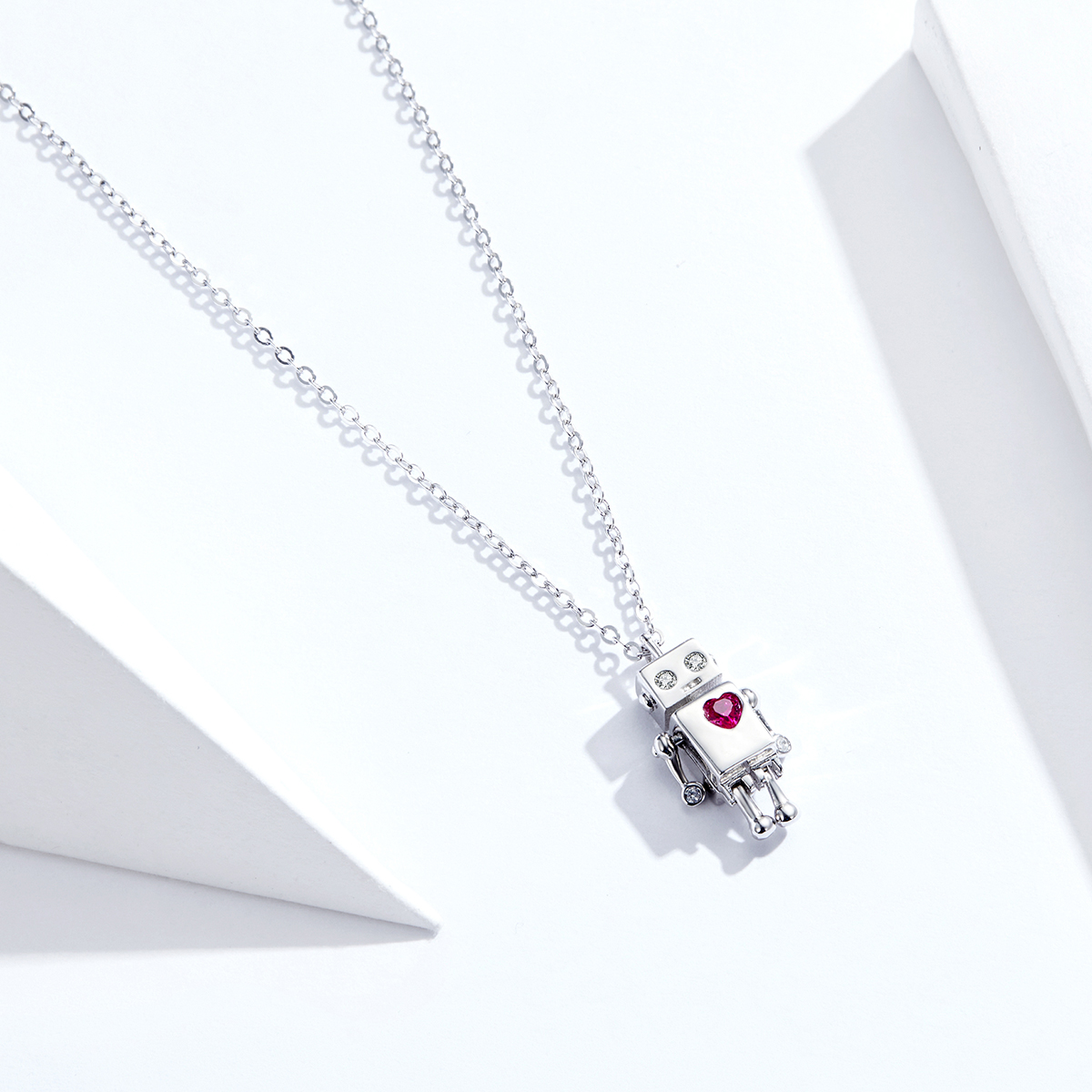 Pandora Style Robot van de liefde Chain Ketting - SCN388