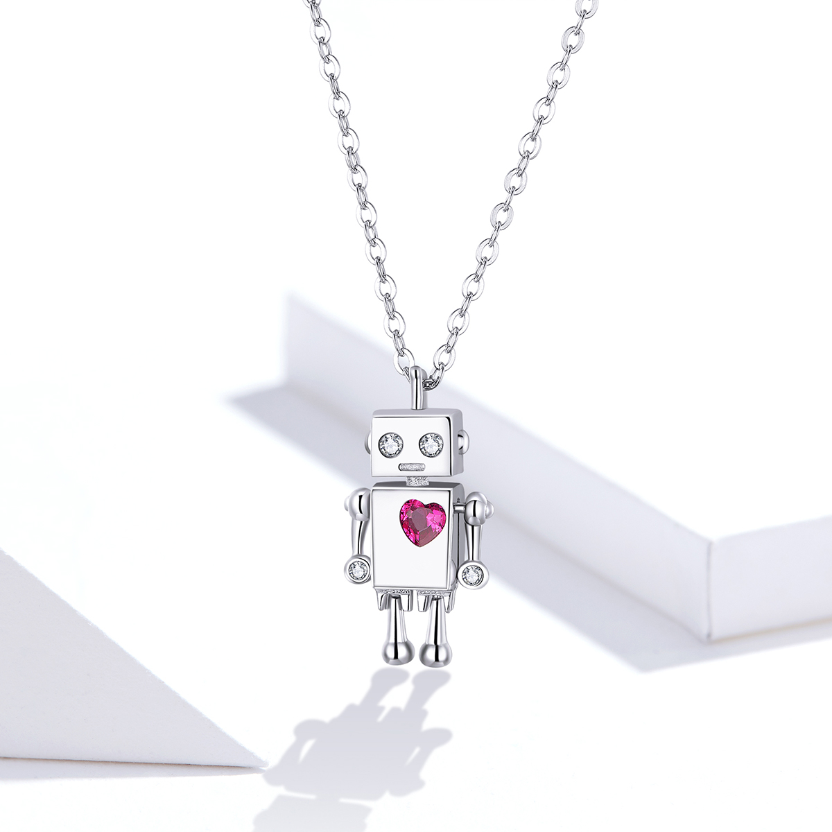 Pandora Style Robot van de liefde Chain Ketting - SCN388