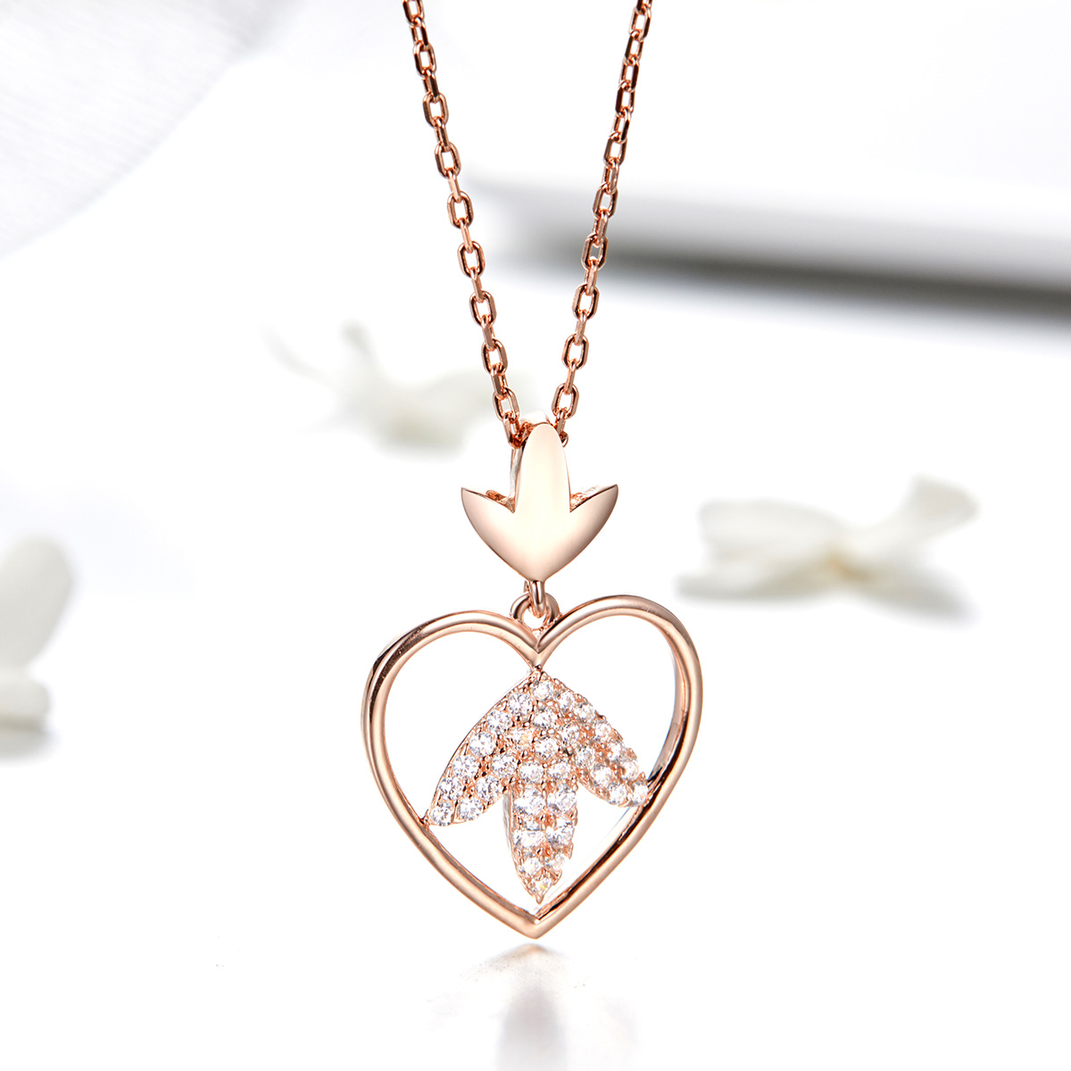 Pandora Style Rose Autumn Love Chain Ketting - SCN313