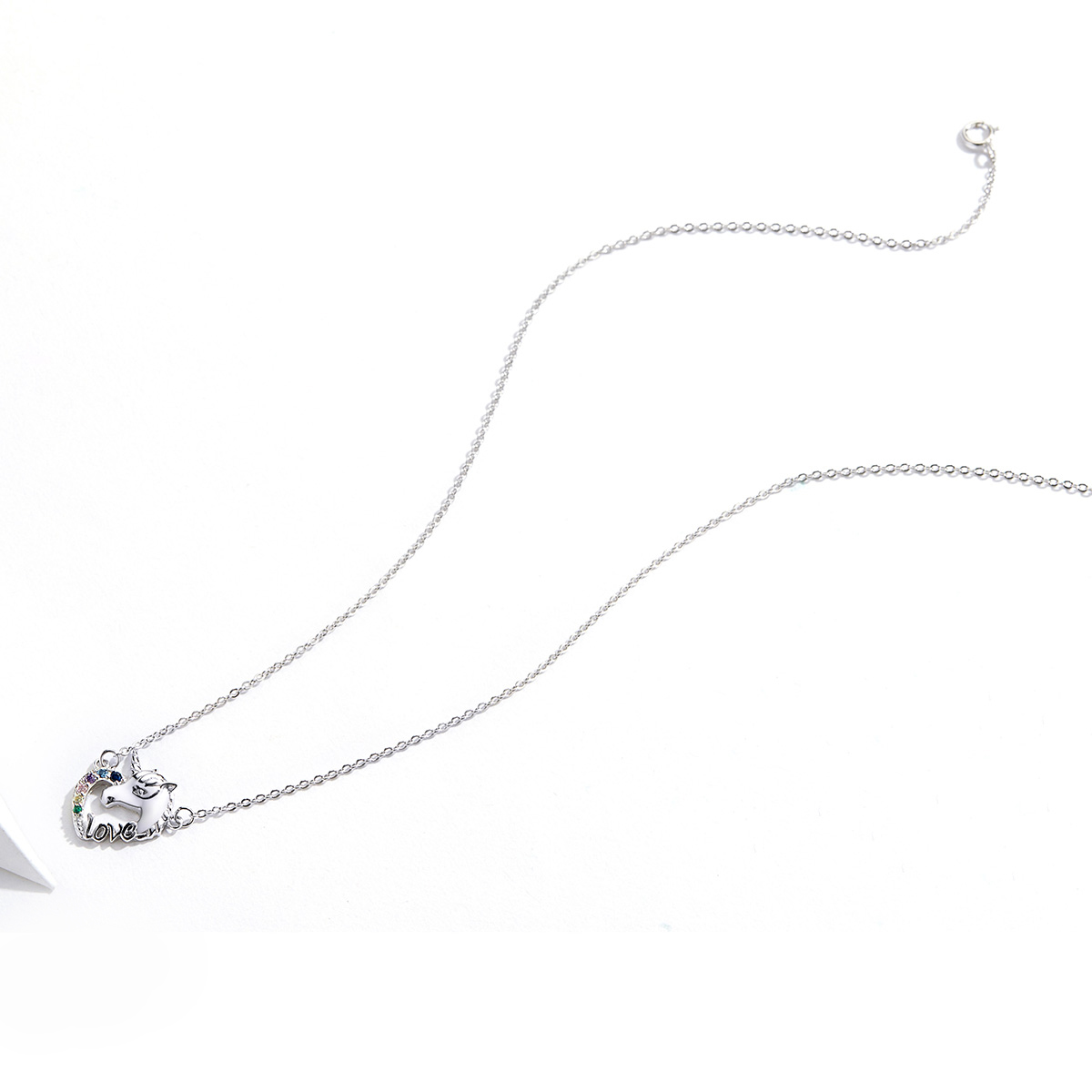 Pandora Style Schattige Eenhoorn Chain Ketting - SCN348