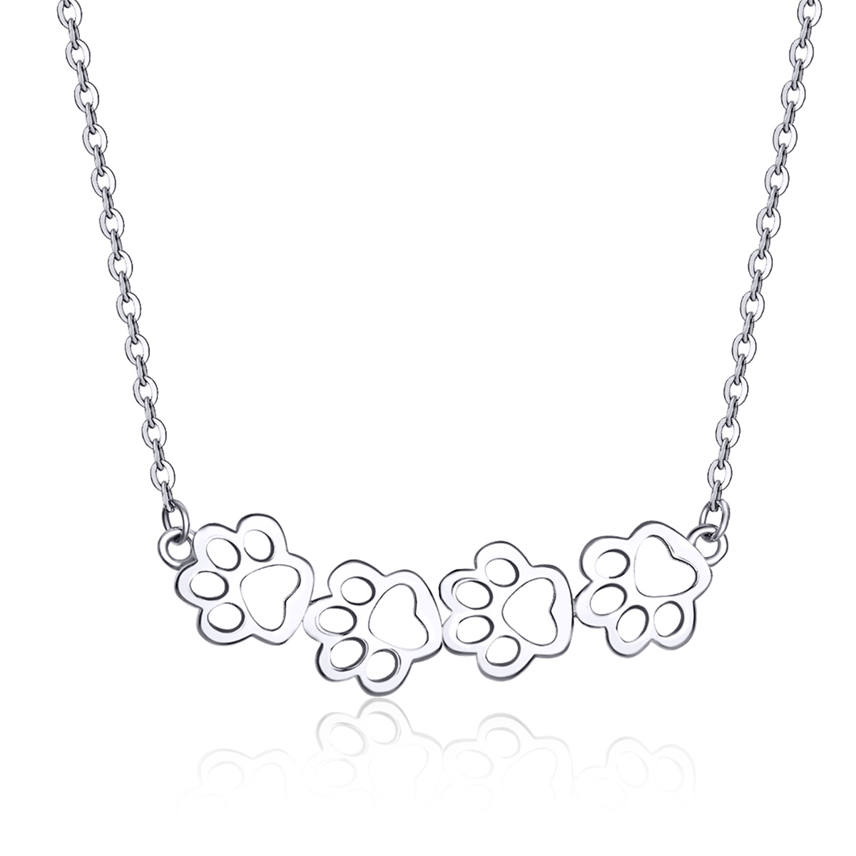 Pandora Style Schattige poot Chain Ketting - SCN346