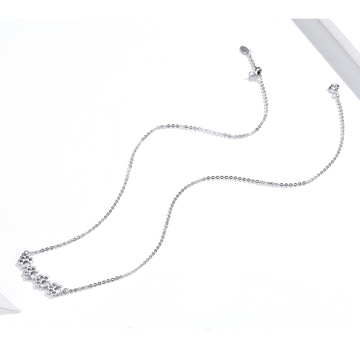 Pandora Style Schattige poot Chain Ketting - SCN346