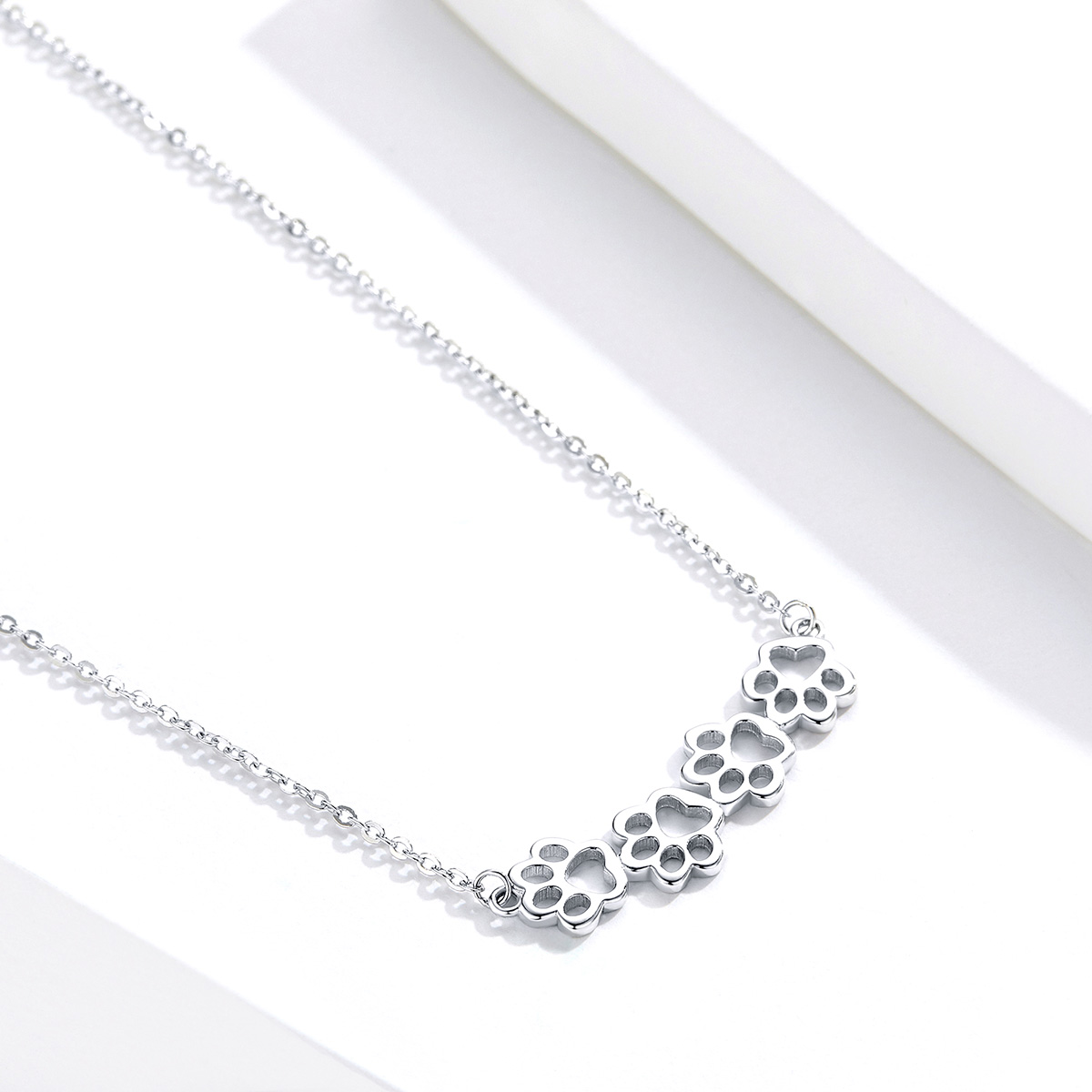 Pandora Style Schattige poot Chain Ketting - SCN346