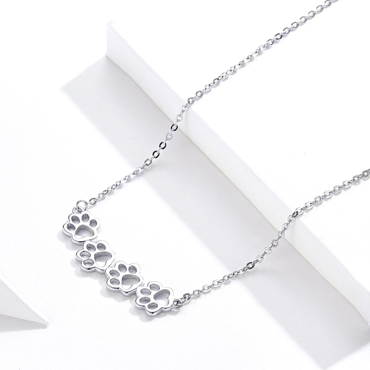 Pandora Style Schattige poot Chain Ketting - SCN346