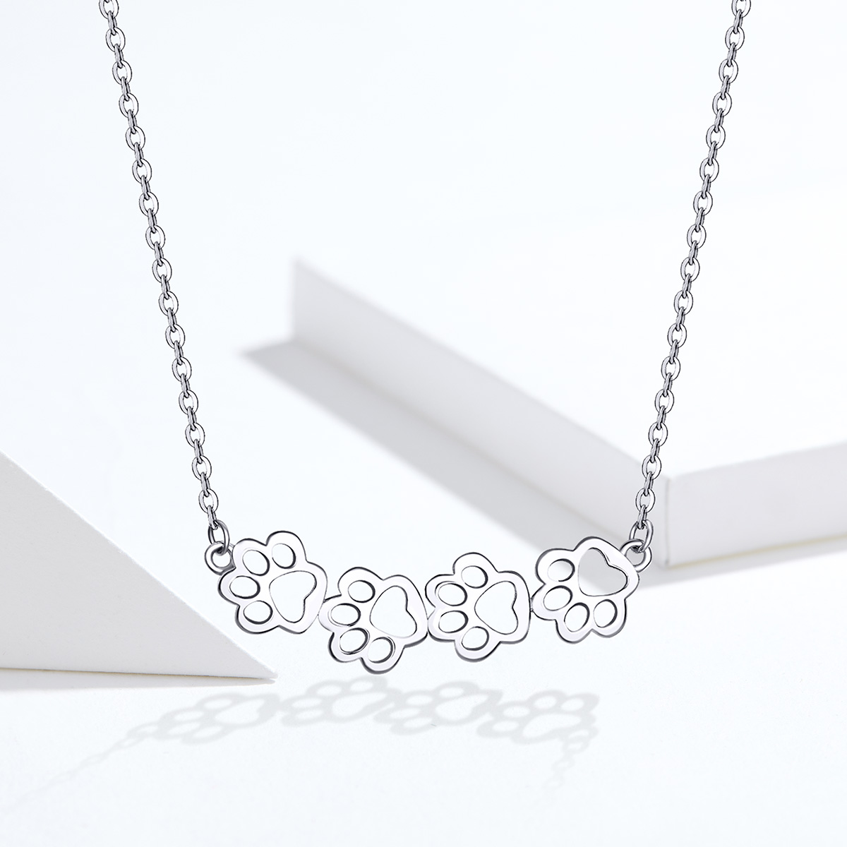 Pandora Style Schattige poot Chain Ketting - SCN346