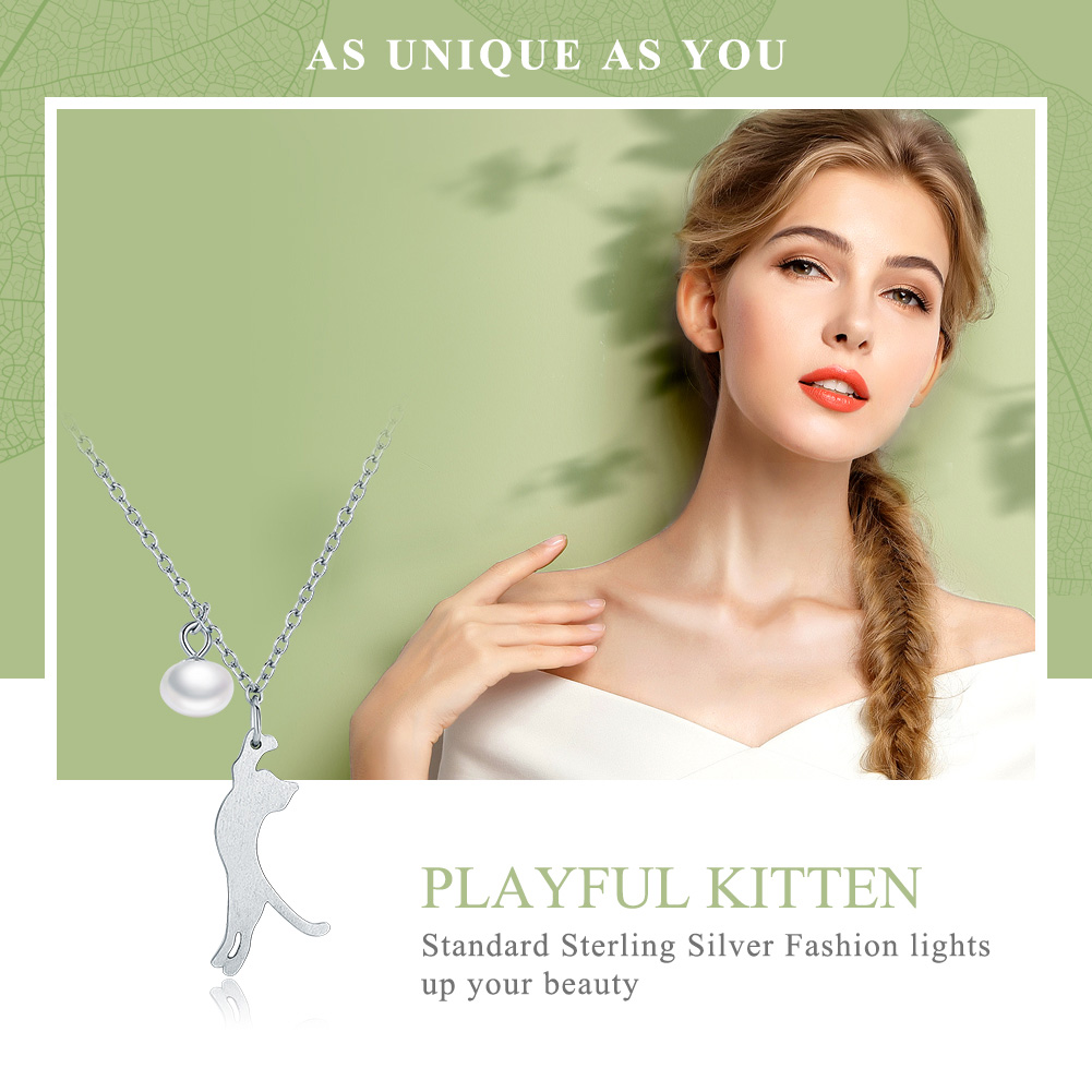 Pandora Style Speels Katje Chain Ketting - SCN175