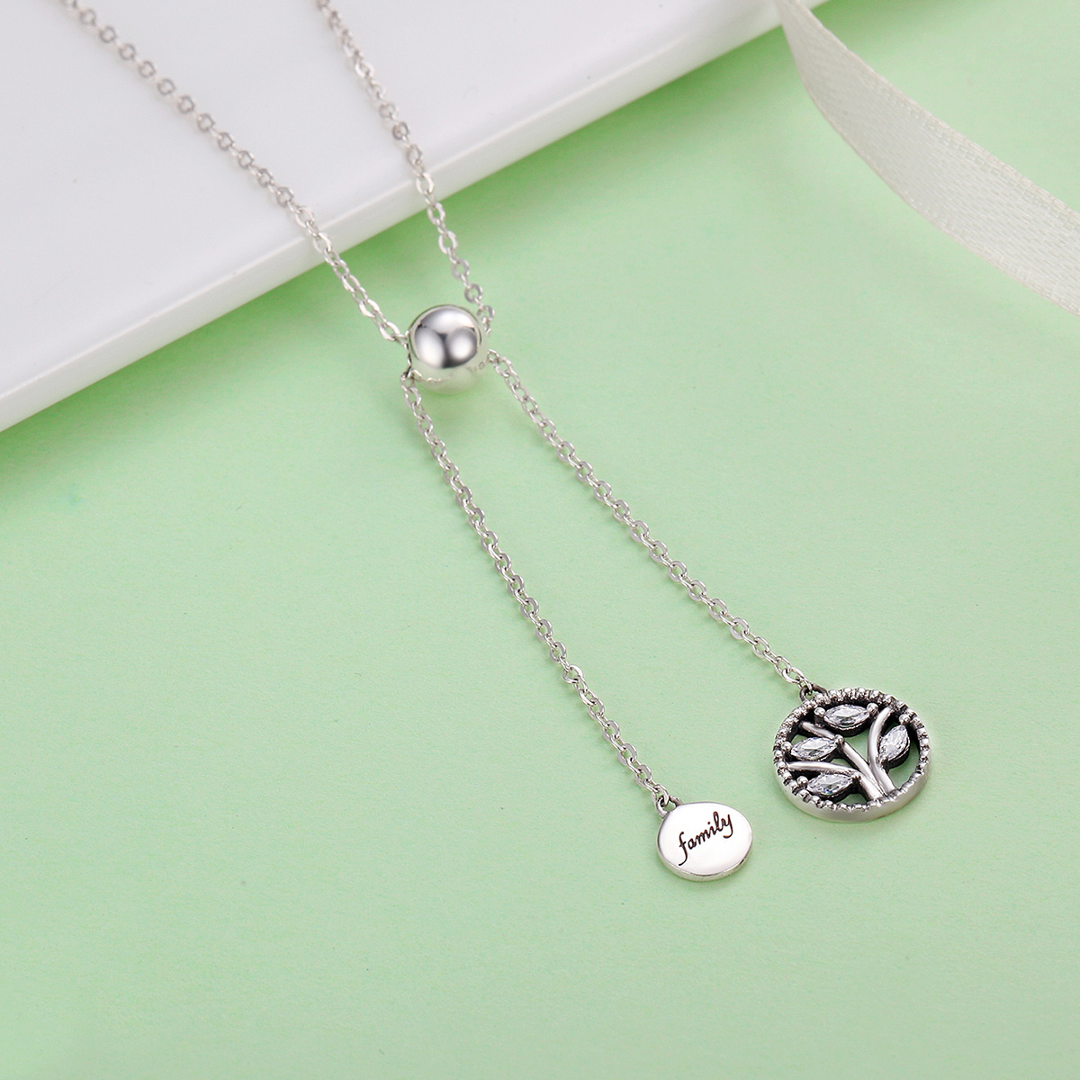 Pandora Style Stamboom en thuis Chain Ketting - SCN106