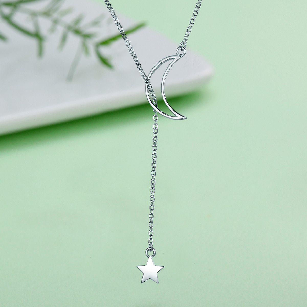 Pandora Style Ster En Maan Fee Chain Ketting - SCN108