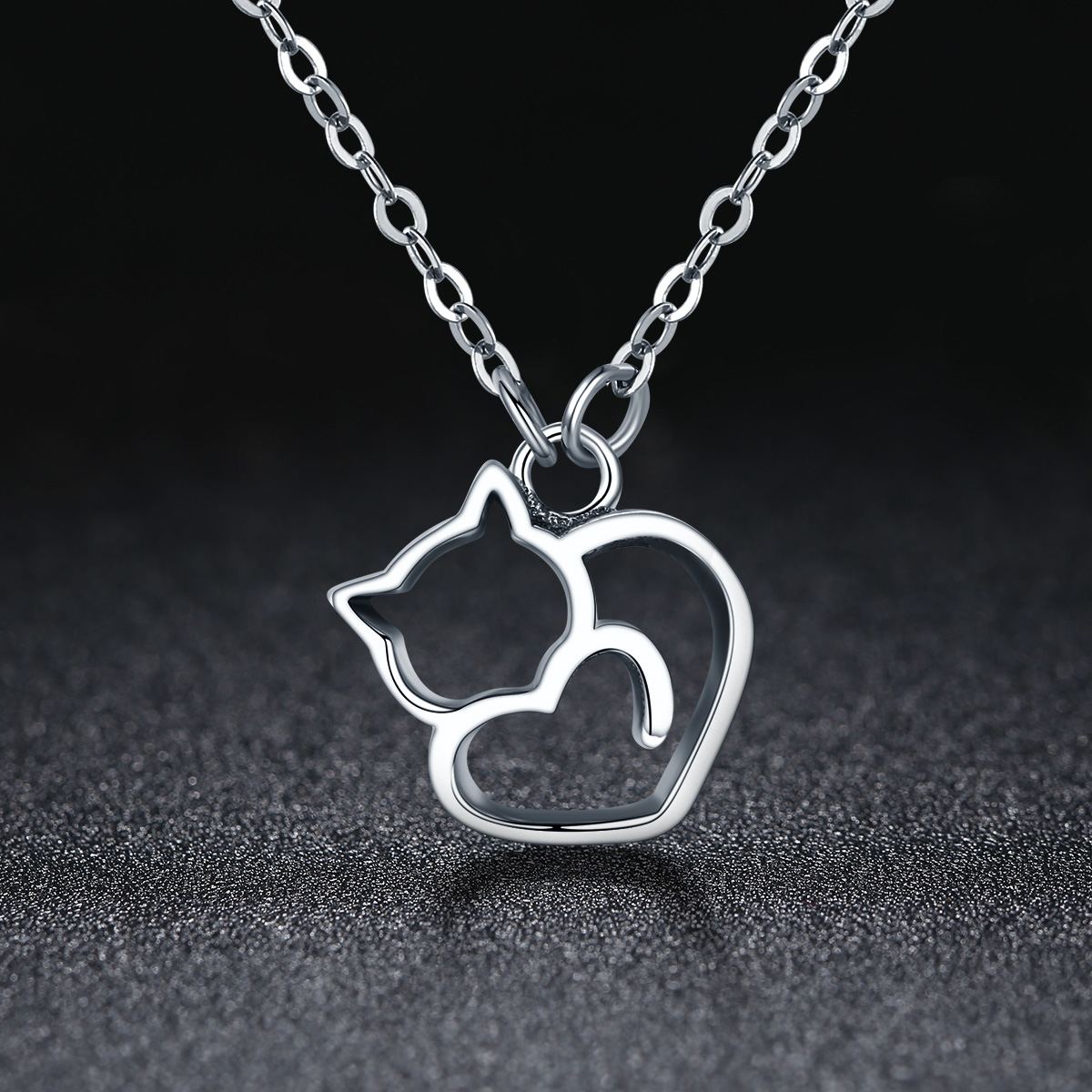 Pandora Style Stomme kat Chain Ketting - SCN188