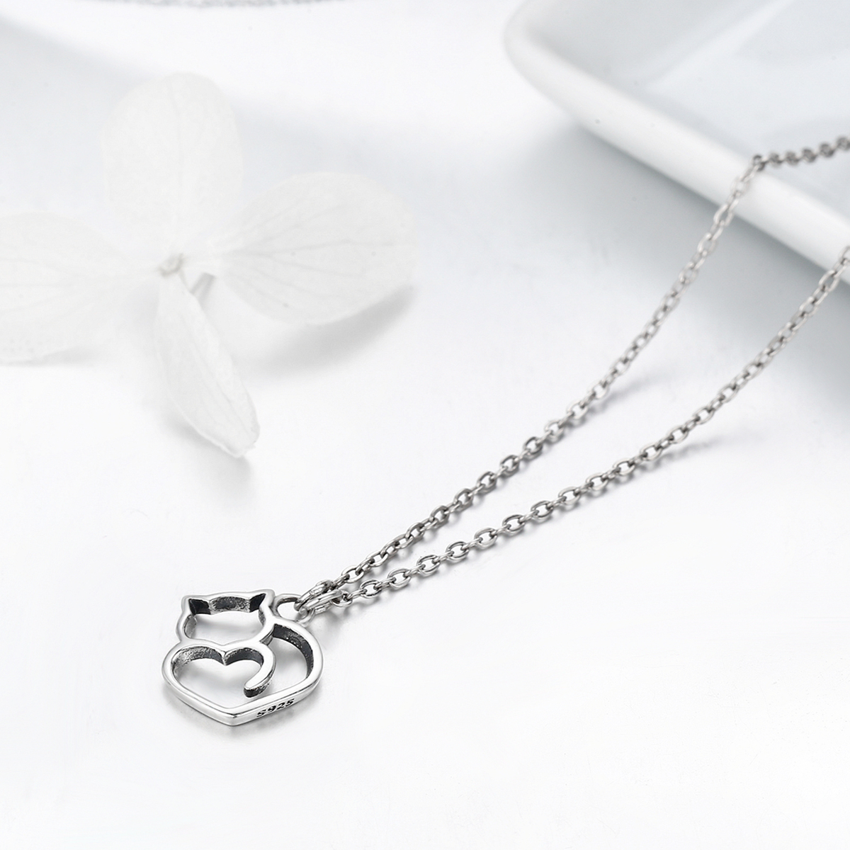 Pandora Style Stomme kat Chain Ketting - SCN188