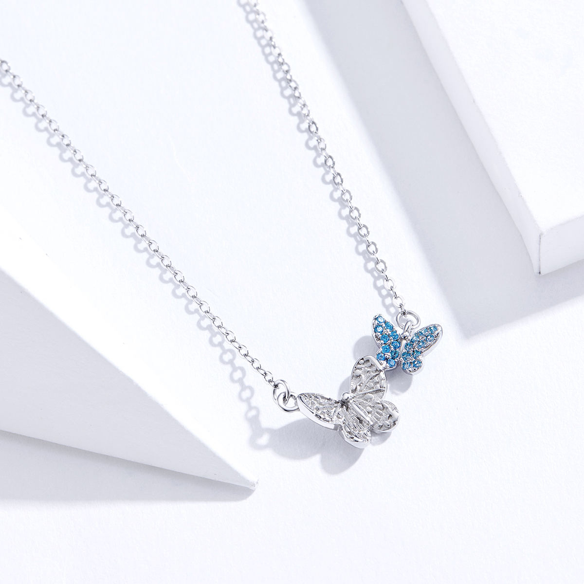 Pandora Style Vlinder Chain Ketting - SCN384