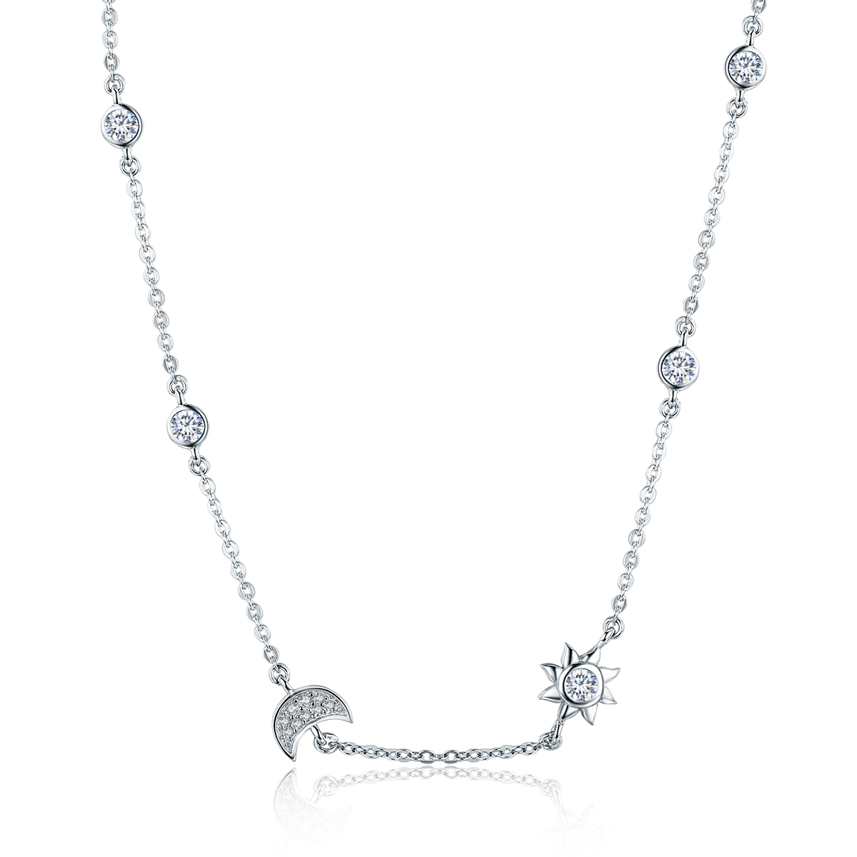 Pandora Style Zon en maan glorie Chain Ketting - SCN272