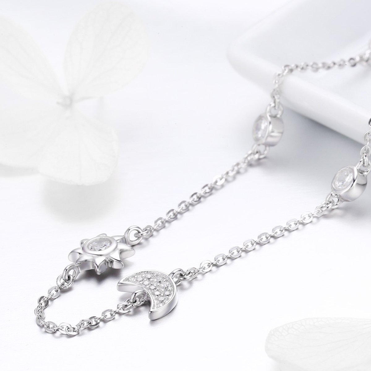 Pandora Style Zon en maan glorie Chain Ketting - SCN272