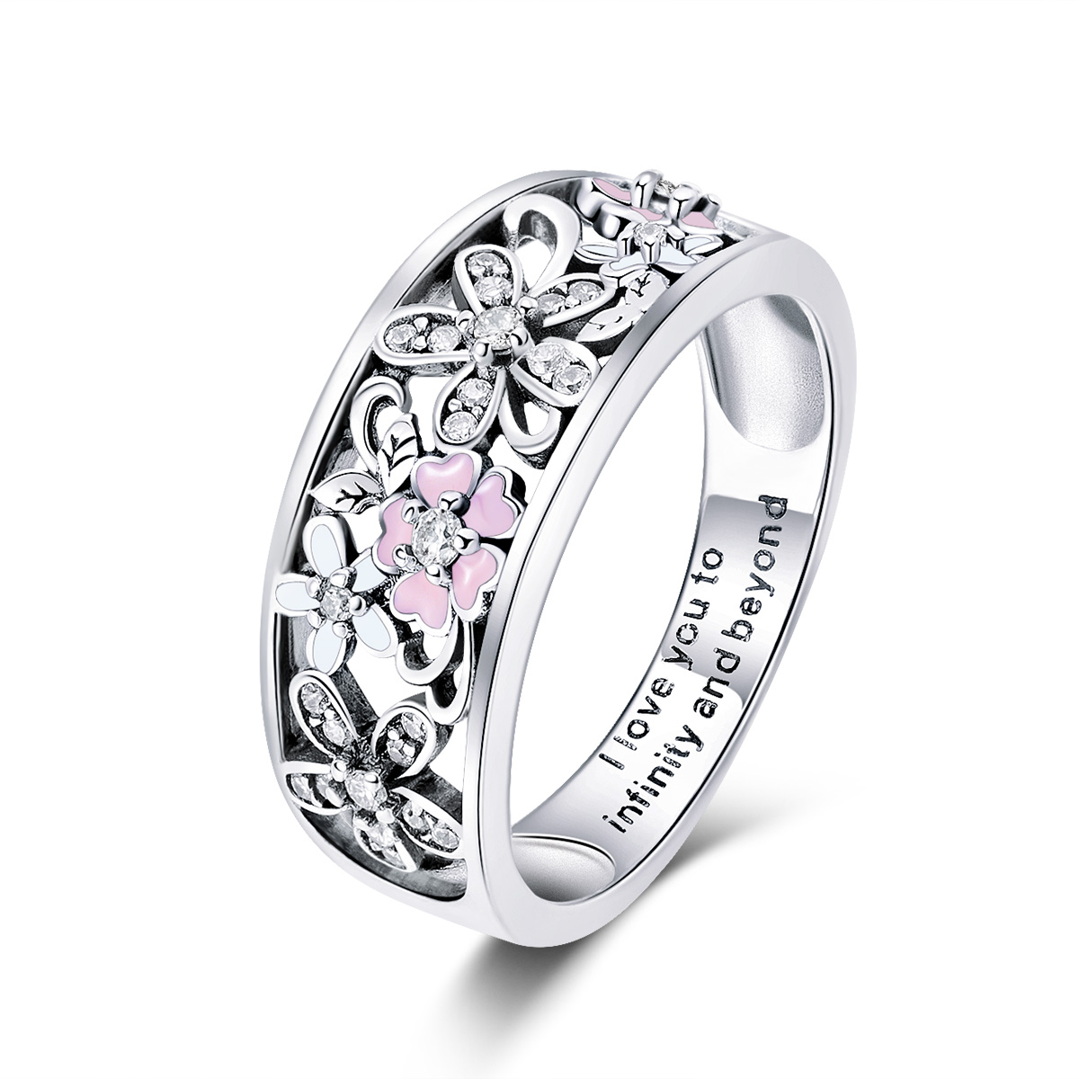 Pandora Style Bloemendans Ring - SCR390