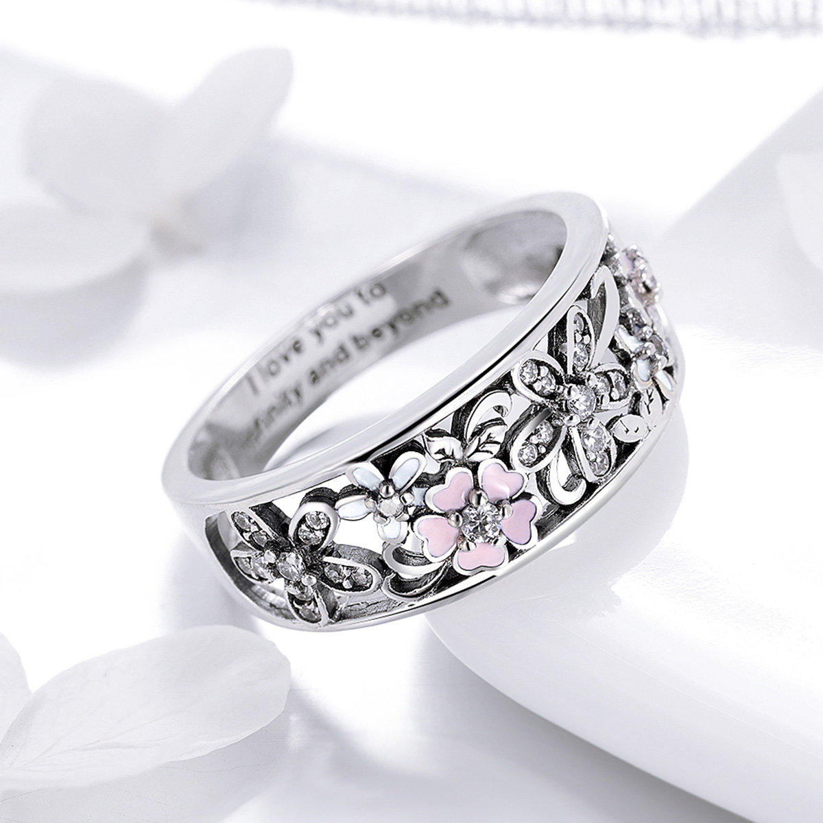 Pandora Style Bloemendans Ring - SCR390