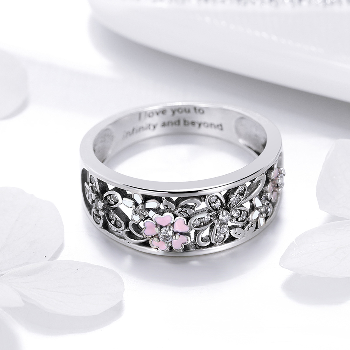 Pandora Style Bloemendans Ring - SCR390