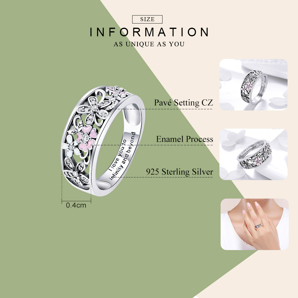 Pandora Style Bloemendans Ring - SCR390