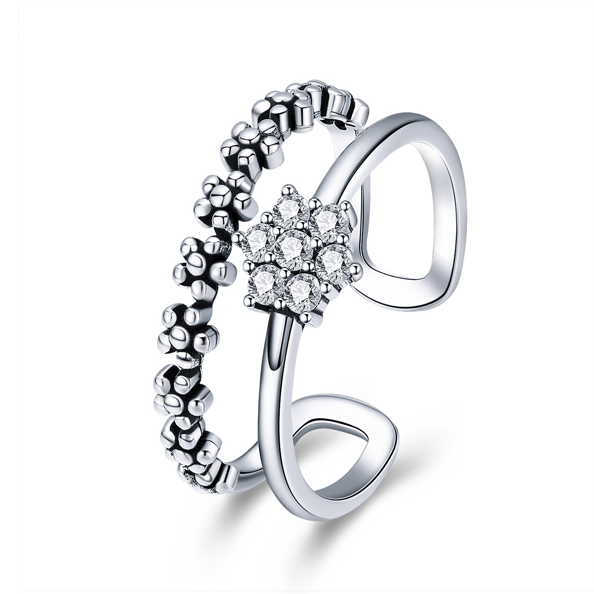 Pandora Style Elegant temperament Open Ring - SCR428