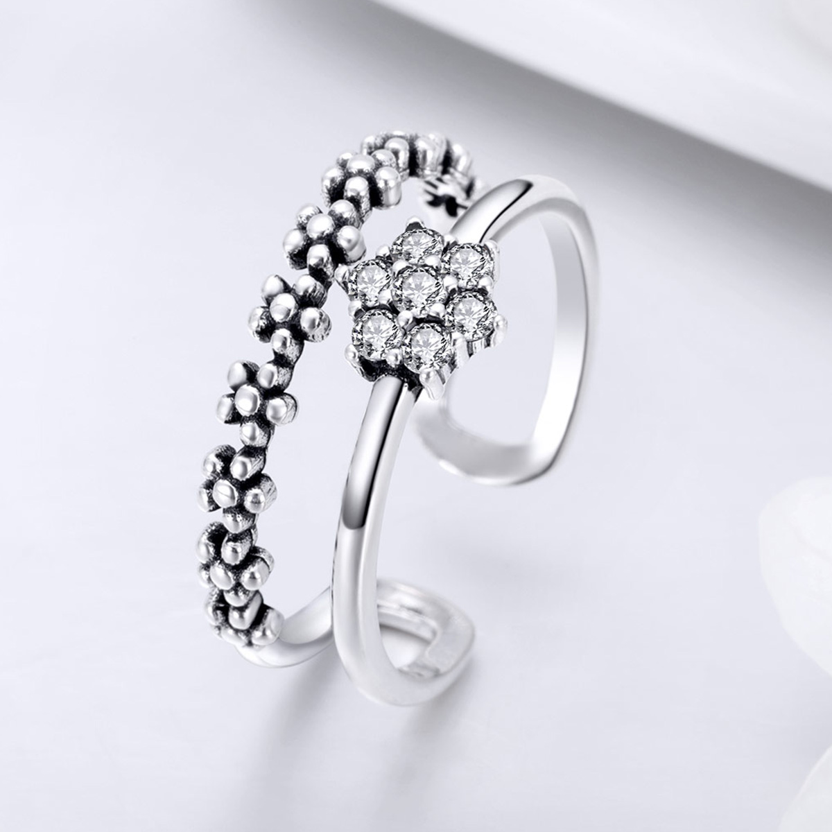 Pandora Style Elegant temperament Open Ring - SCR428