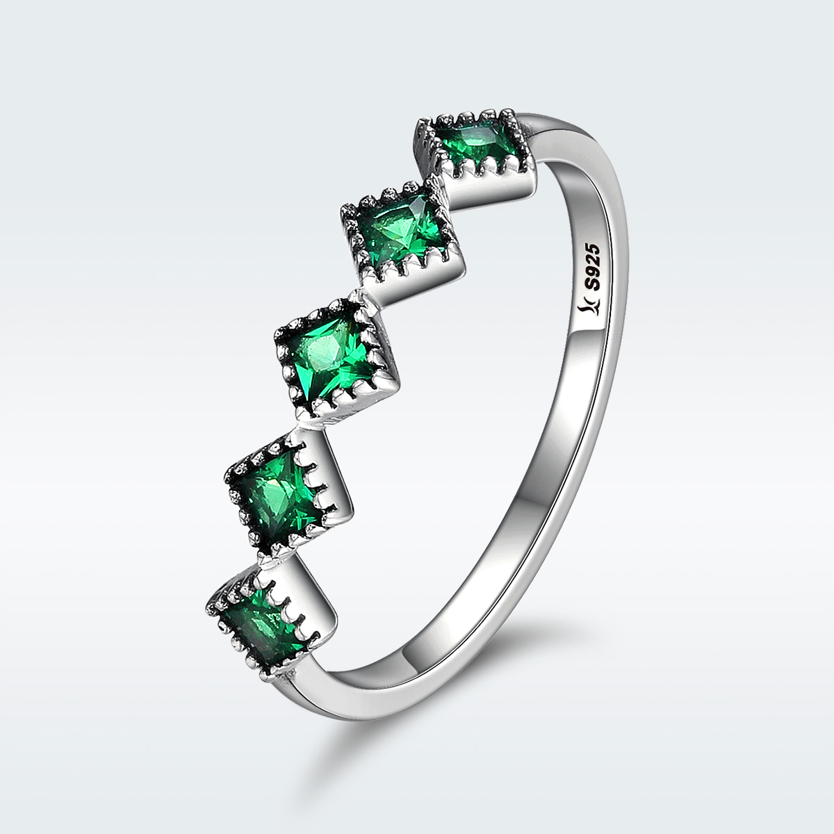 Pandora Style Groen rijm Ring - SCR097