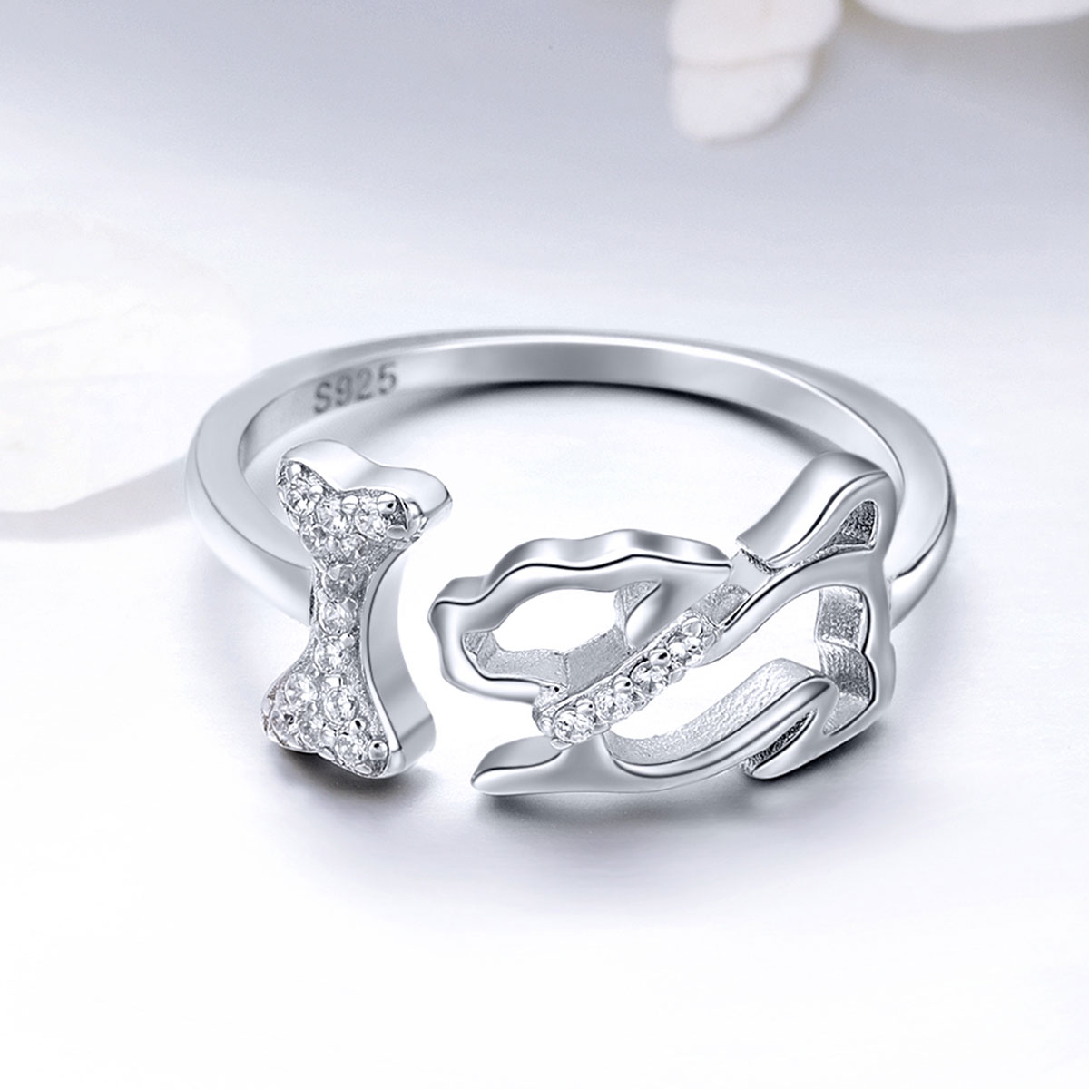 Pandora Style Hondenbedrijf Open Ring - SCR416