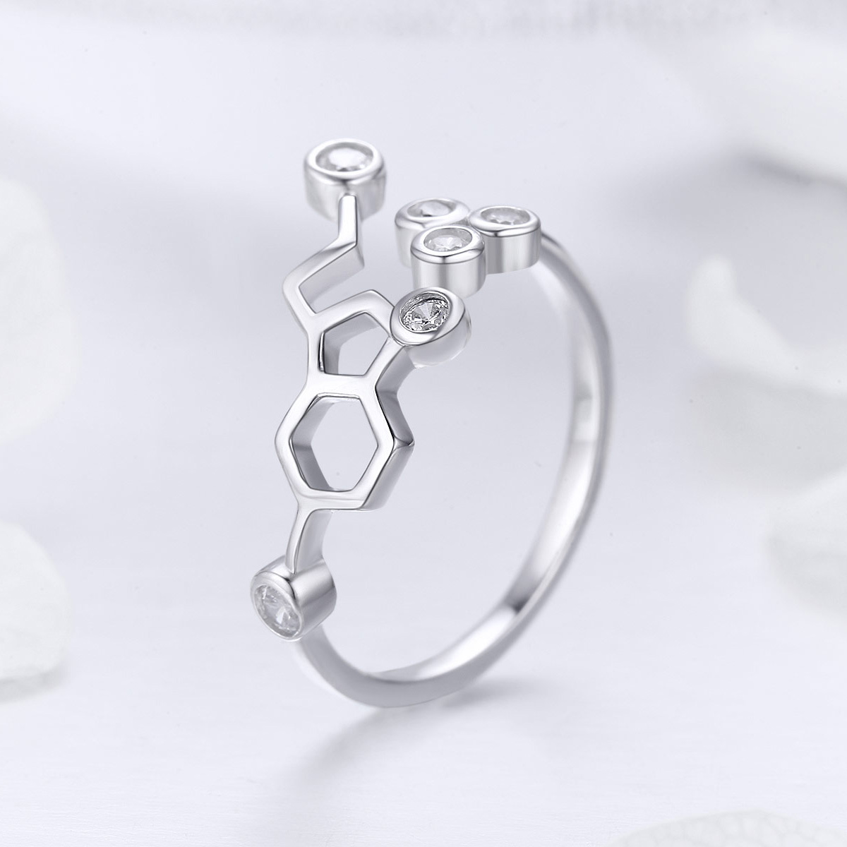 Pandora Style Honingraat Ring - SCR433