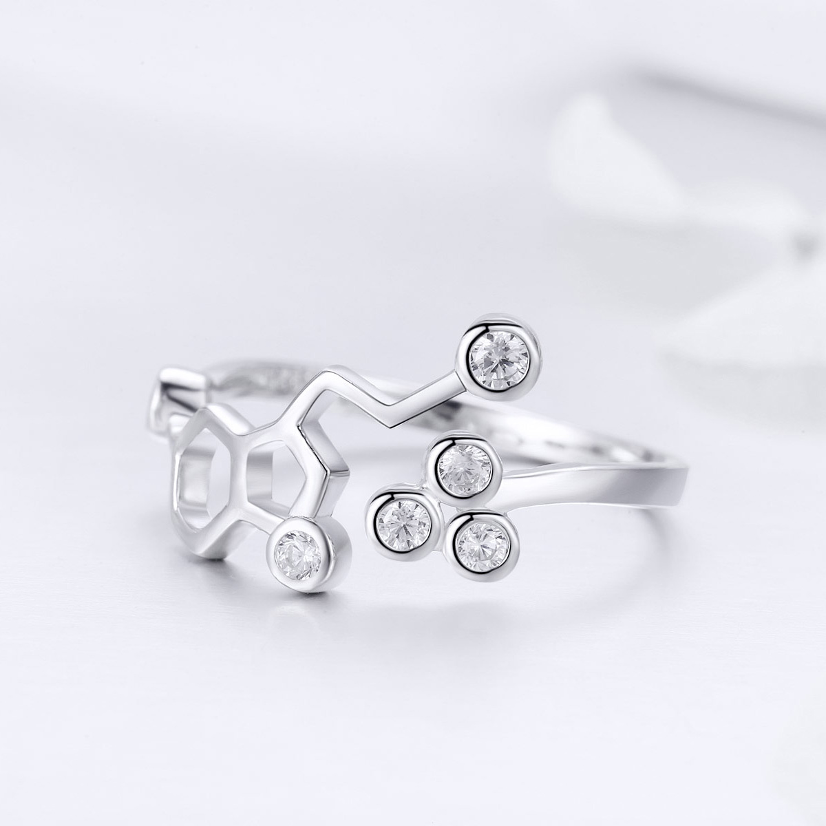 Pandora Style Honingraat Ring - SCR433