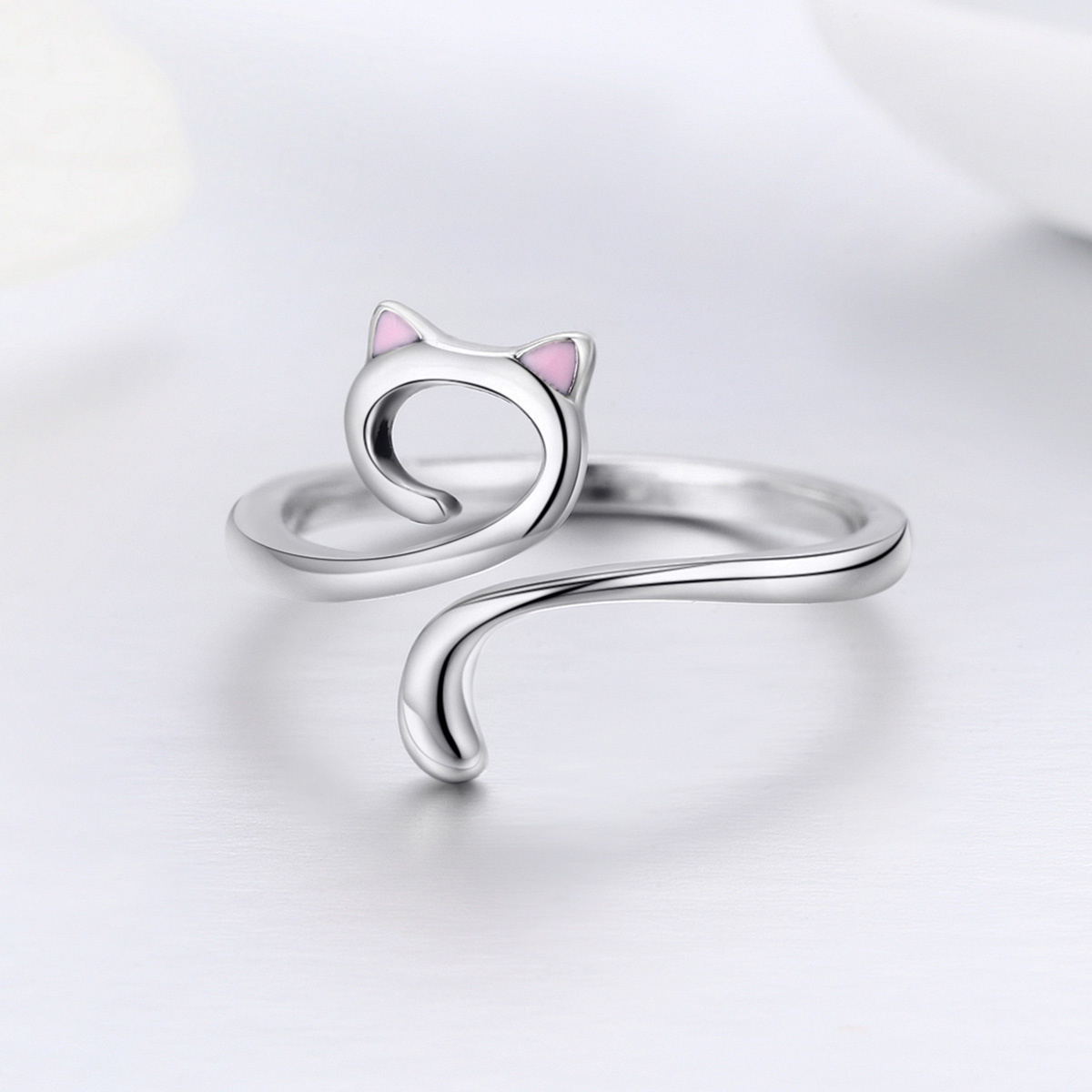 Pandora Style Katten verliefd Open Ring - SCR341