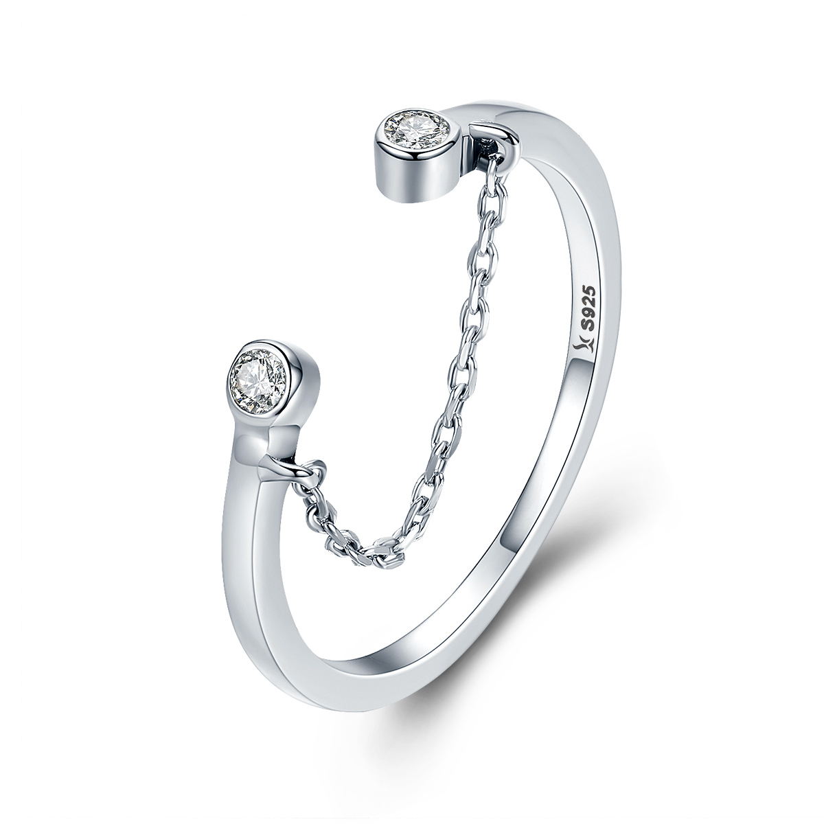 Pandora Style Lach gezicht Open Ring - SCR216