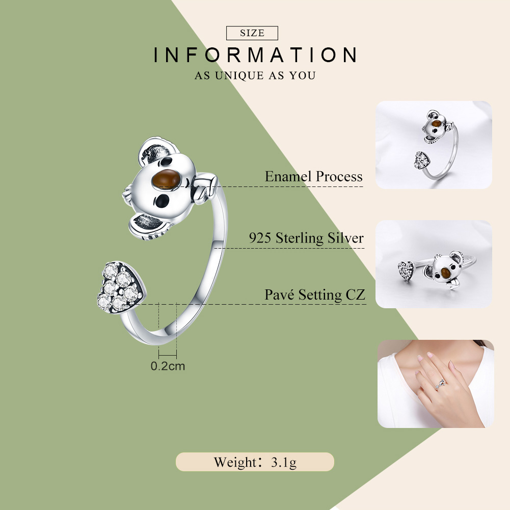 Pandora Style Leuke fee Open Ring - SCR355